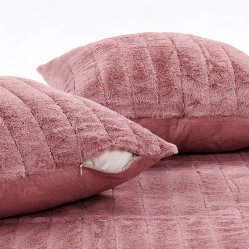 Home Soft Things Luxury Rabbit Faux Fur Throw Blanket