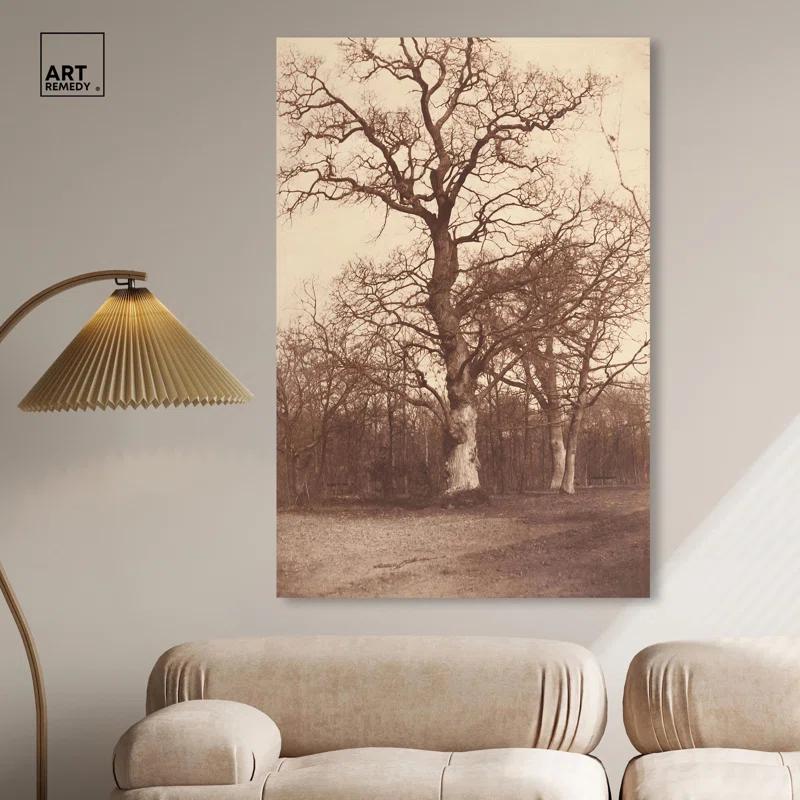 Art Remedy Trees In late 19s Canvas Vintage Landscape Art by Art Remedy
