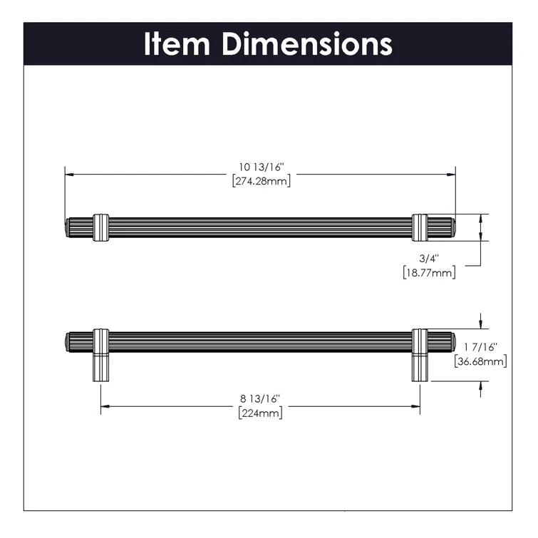Belwith Keeler Sinclaire 8 13/16" Center to Center Bar Pull