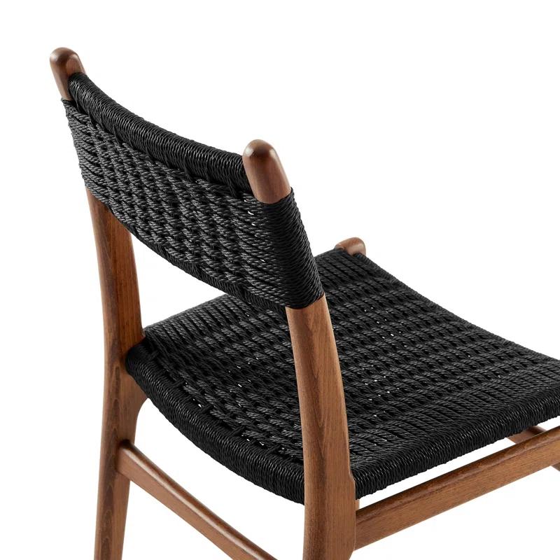Modway Wynn Rope And Wood Dining Side Chairs Set Of 2