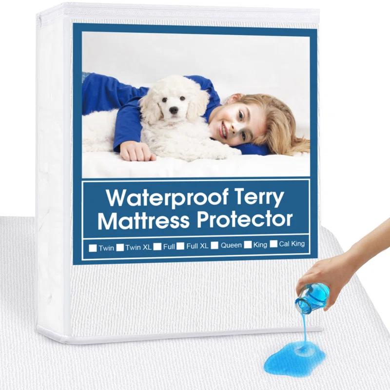 SPRINGSPIRIT Terry Mattress Protector Cover Waterproof