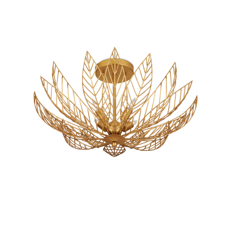 Currey & Company Leaflace Semi-Flush Mount