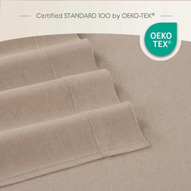 Vellux Vellux 3-Pc. Twin Solid Jersey Knit Sheets - Cotton Blend, Deep Pocket, Ultra Soft