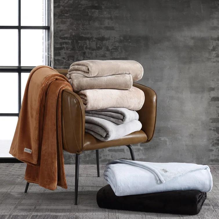 Kenneth Cole Kenneth Cole Reaction Solid Ultra Soft Plush Fleece Blanket