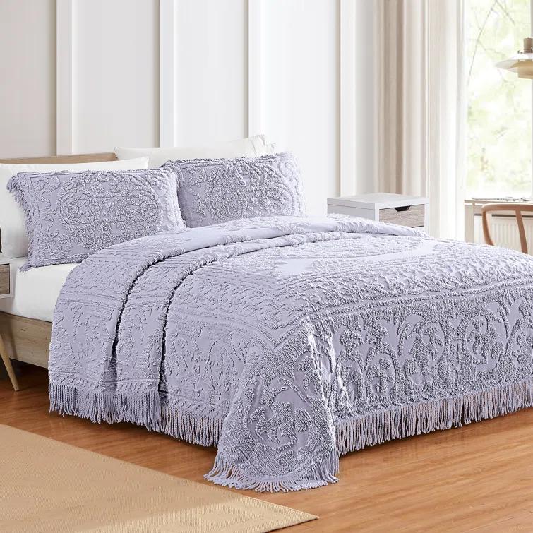 Beatrice Home Fashions Medallion Cotton Farmhouse / Country Quilt