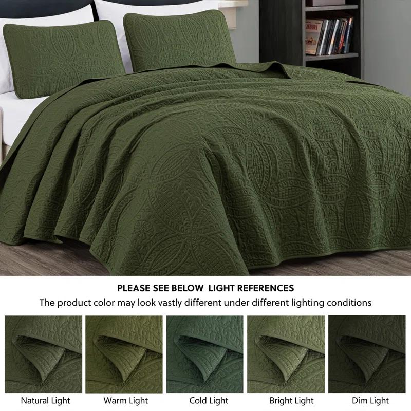 Austin Standard Geometric Shapes Coverlet Set