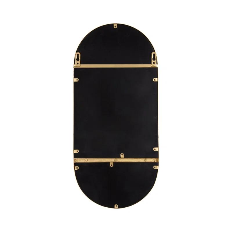 Lumi Metal Flat Mirror with Shelves