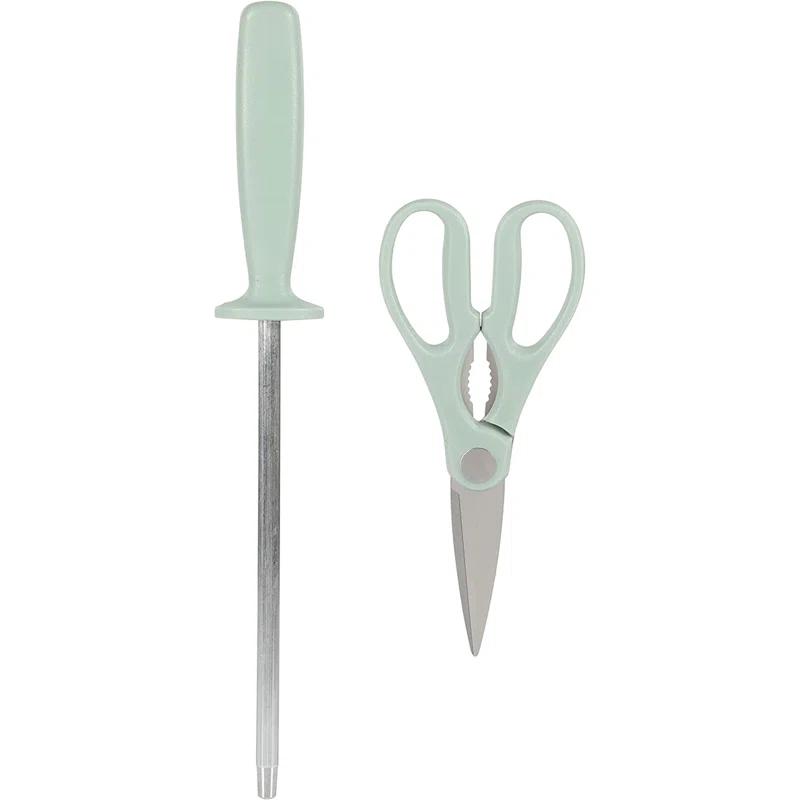 Oster 15 Piece Stainless Steel Blade Cutlery Set in Dark Blue