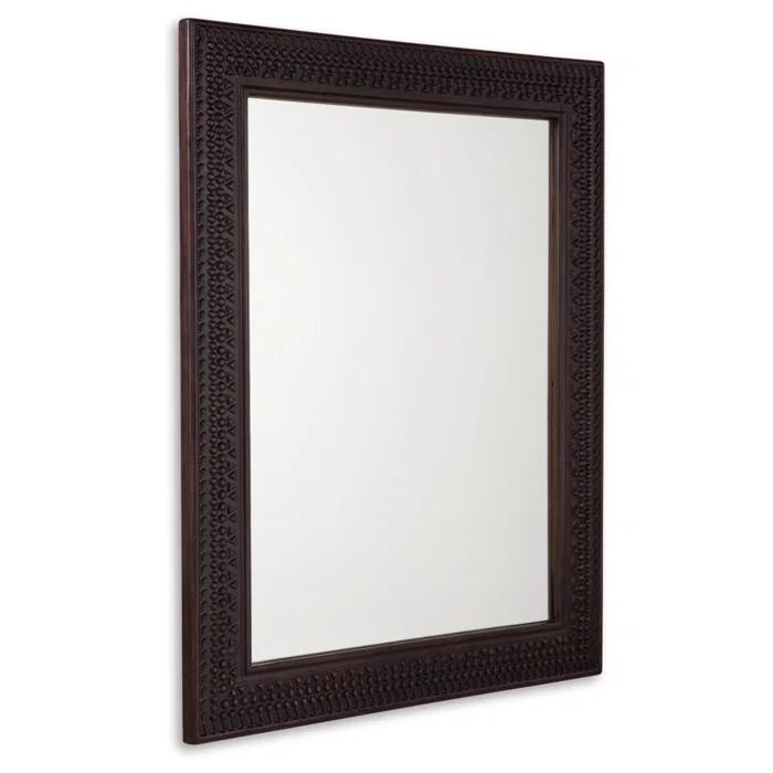 Ebern Designs Solid Wood Flat Mirror