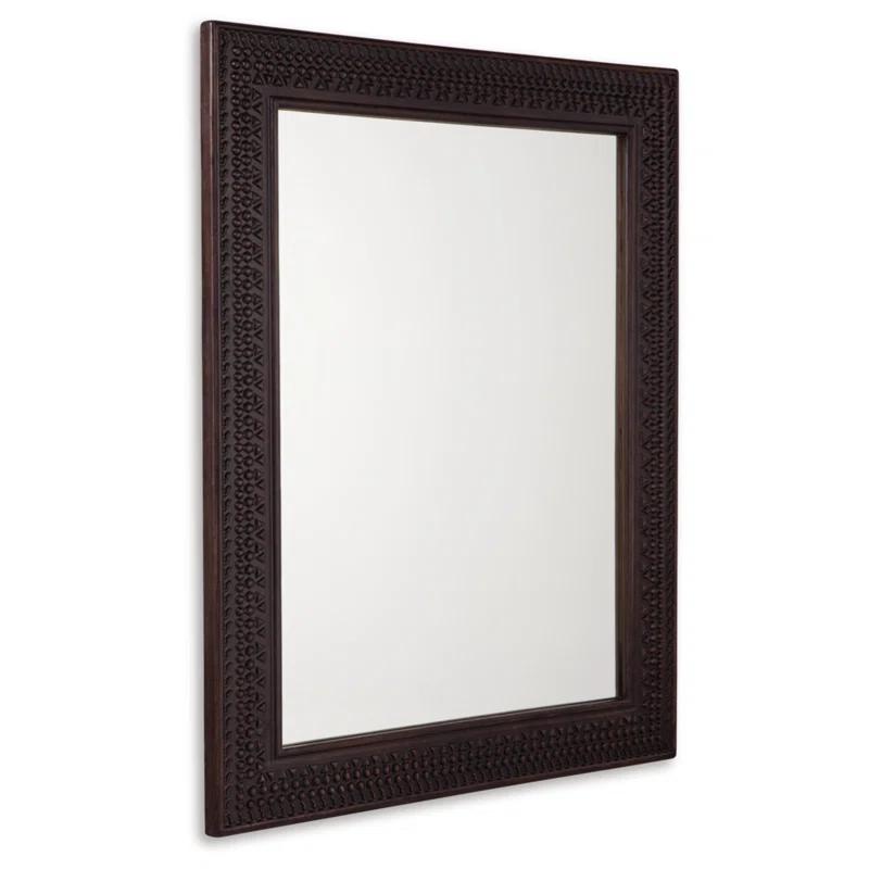 Ebern Designs Solid Wood Flat Mirror