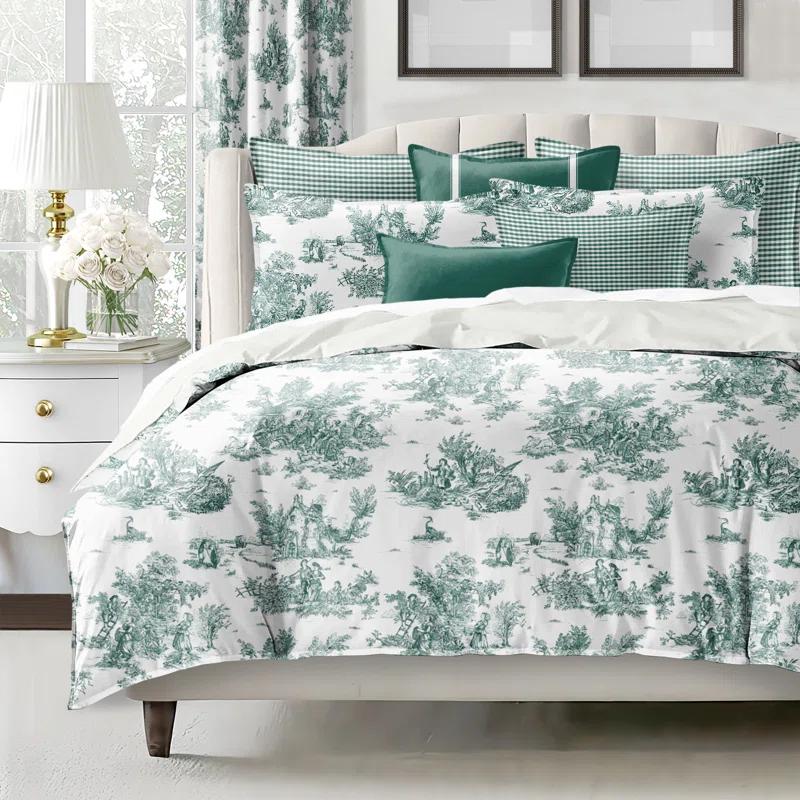 The Tailor's Bed Toile De Jouy Standard Cotton Duvet Cover Set