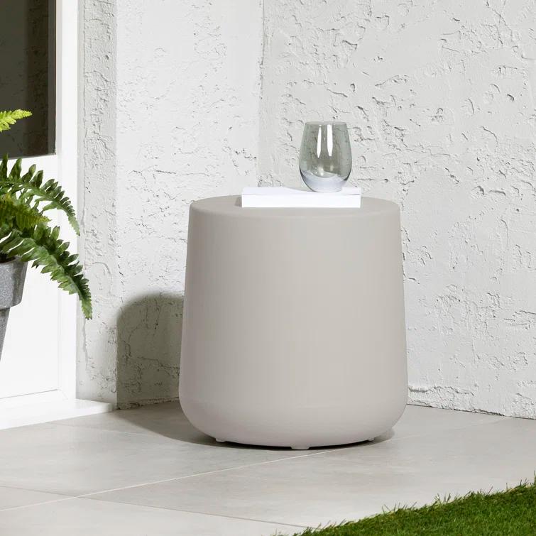 Dalya 15.75'' Plastic / Acrylic Outdoor Side Table