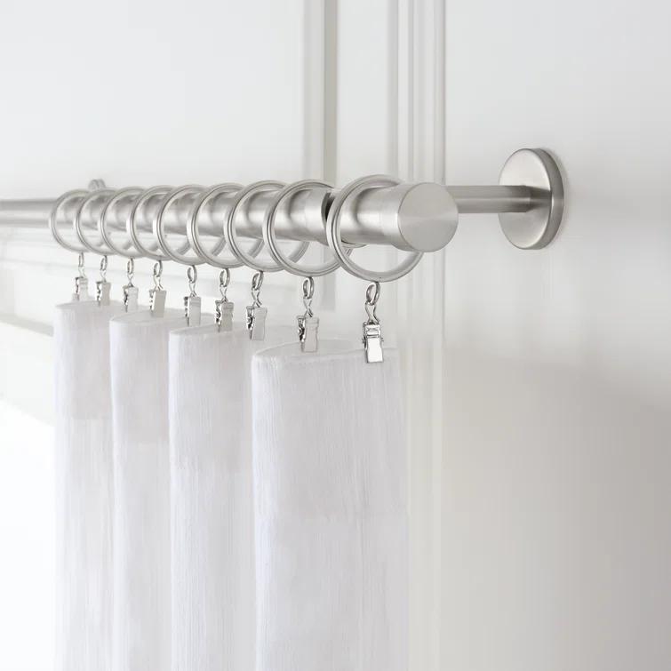 MODE Cambria Designer Series Premium 1-1/8 in Larger Dia. Non-Adjustable Curtain Rod and Designer Brackets