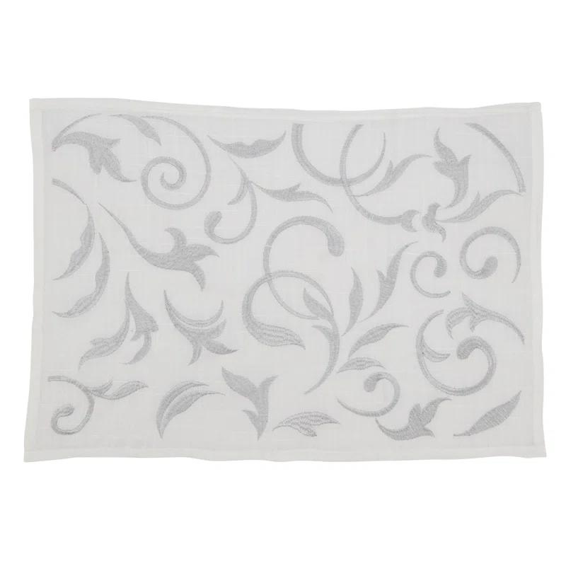 Saro Zensi Collection Polyester No Pattern Rectangle Placemat (Set of 4)