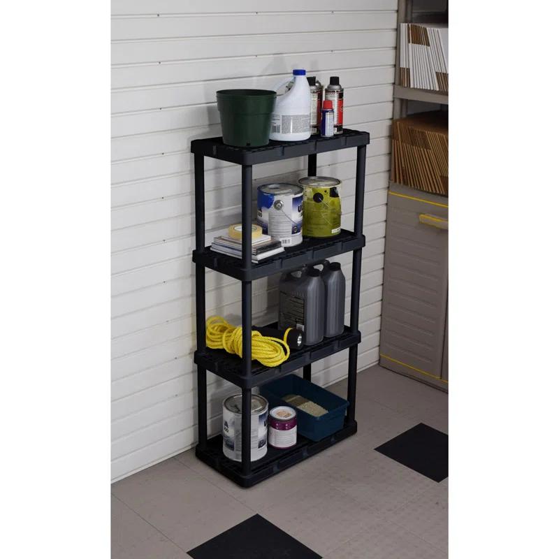Gracious Living Gracious Living Knect A Shelf Light Fixed Storage 4 Shelf Shelving Unit (4 Pack) (Set of 4)