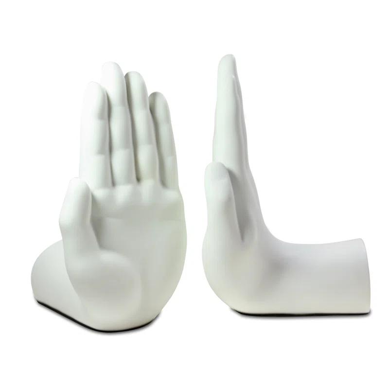 Wrought Studio™ Modern & Contemporary Resin Non-Skid Bookends (Set of 2)