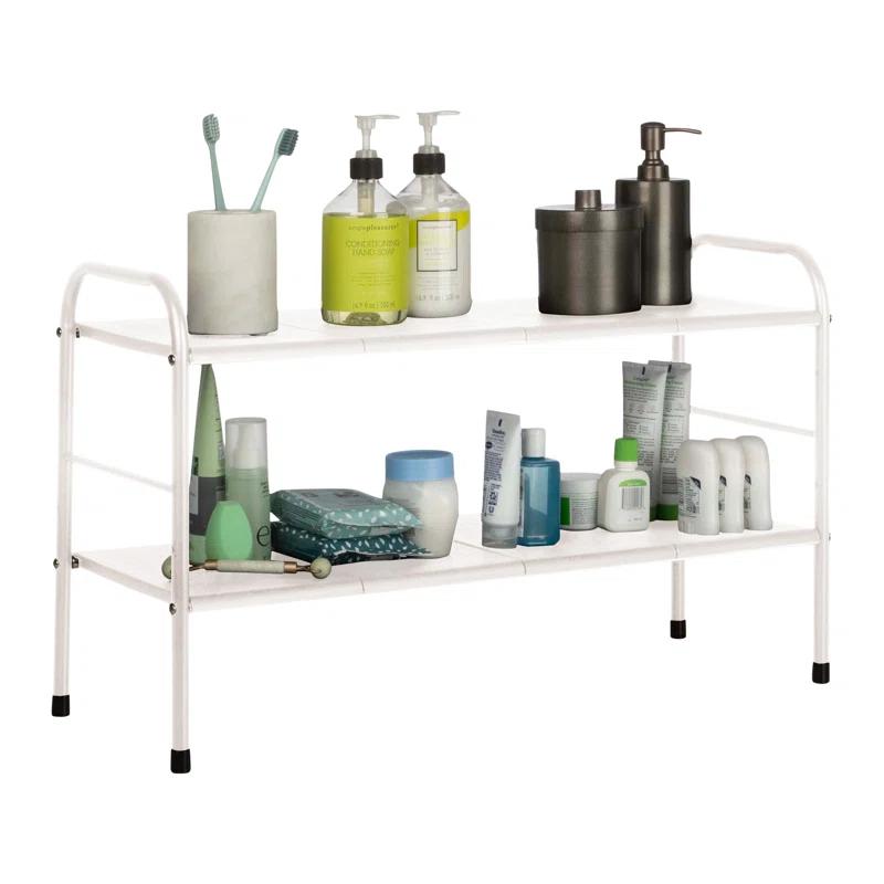 Under Sink Organizer - 2 Tier Adjustable Shelf Organizer with 8 Removable Panels - Kitchen or Bathroom Under Sink Organizers and Storage by Home-Complete