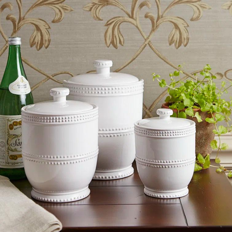 Birch Lane™ Deckard Ceramic / Porcelain Canister - Set of 3