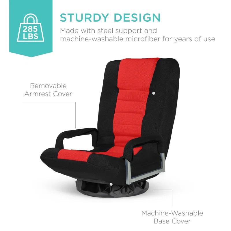 Trule Trule Reclining Swiveling Rocker Game Chair with Footrest