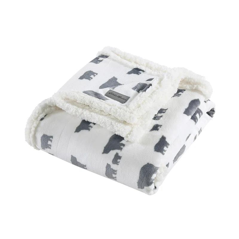 Eddie Bauer Eddie Bauer Plush Plaid Sherpa Reversible Blanket