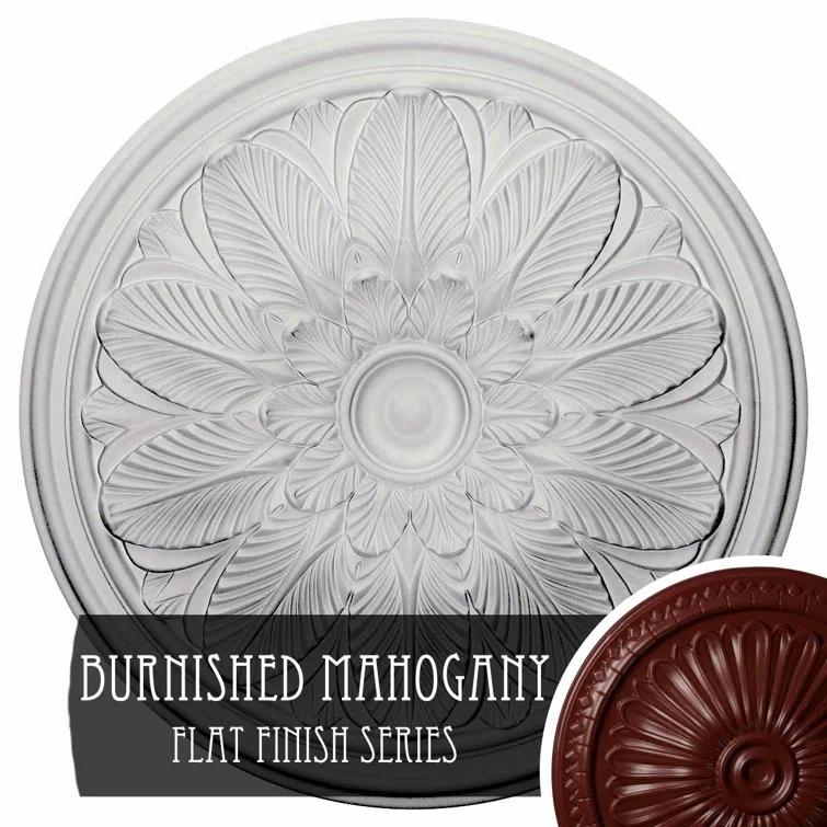 Ekena Millwork Endurathane Robin Ceiling Medallion, 22 1/4"OD x 4 3/4"ID x 1 1/4"P (Fits Canopies up to 6 1/4"), Hand-Painted Pharaohs Gold Finish CM22BOBMF