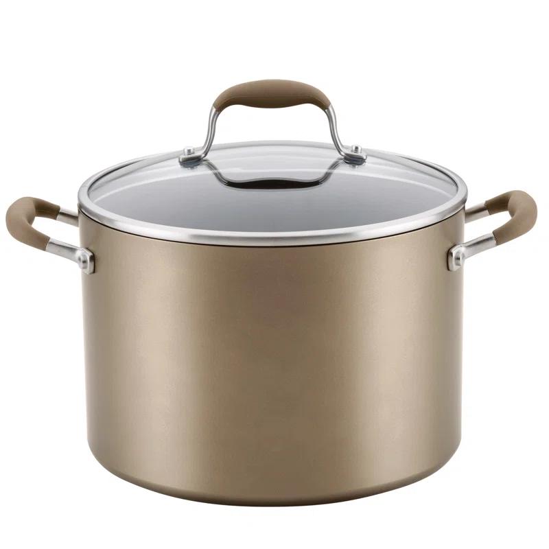 Anolon Anolon Advanced Home Hard Anodized Nonstick Stockpot With Lid, 10 Quart