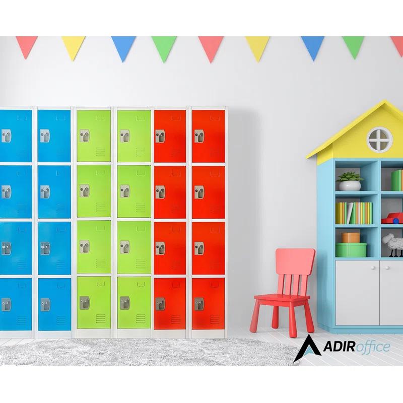 12'' Wide Steel 4-Tier School and Gym Locker