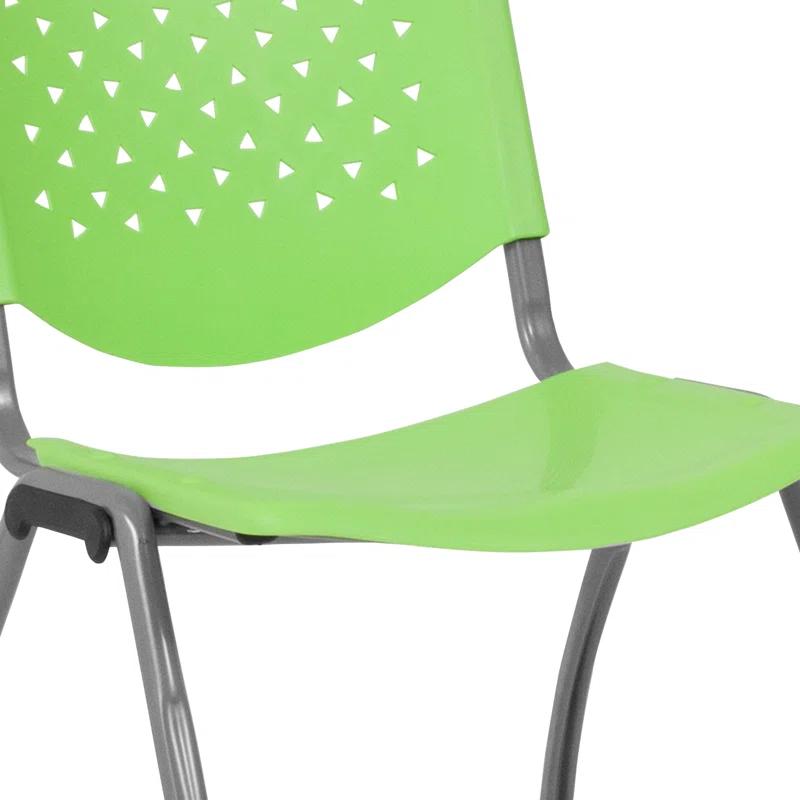 Flash Furniture Memphis 880 lb. Capacity Plastic Stack Chair with Powder Coated Frame