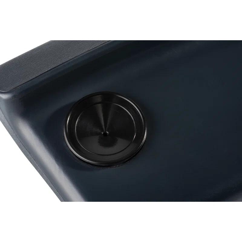 Vanity Art Gripping Head Rest Hard Bath Pillow For Tubs With Suction Cups,  Dark Grey