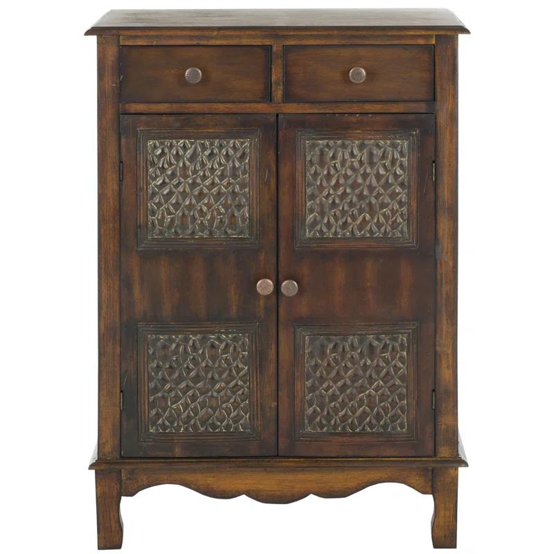 World Menagerie Evrychou Solid Wood Accent Cabinet