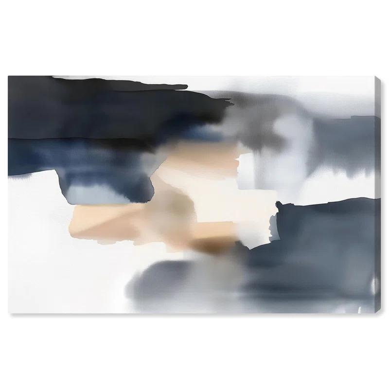 Art Remedy Twilight Layers Canvas Blue Abstract Art by Art Remedy