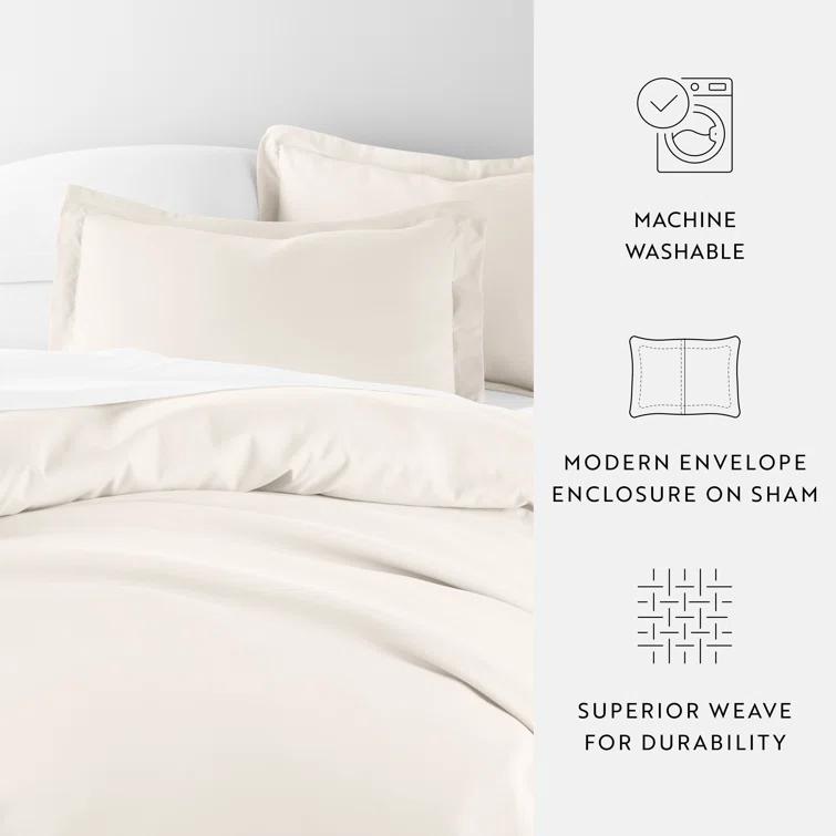 IEnjoy Home Super Soft Double Brushed Duvet Cover Set