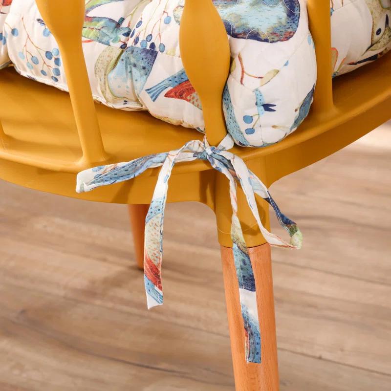 Barefoot Bungalow Quilted Reversible Indoor Chair Pad Cushion