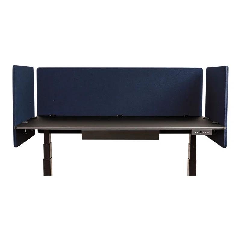Stand Up Desk Store Fabric 3 Panel Desk Partition