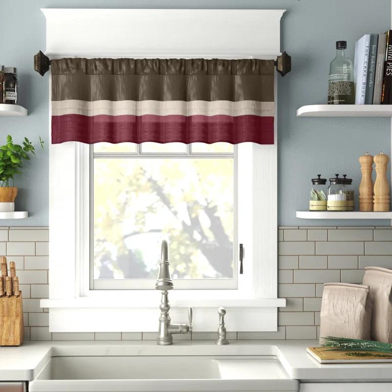 Madison Park Amherst Polyoni Pintuck Single Window Valance