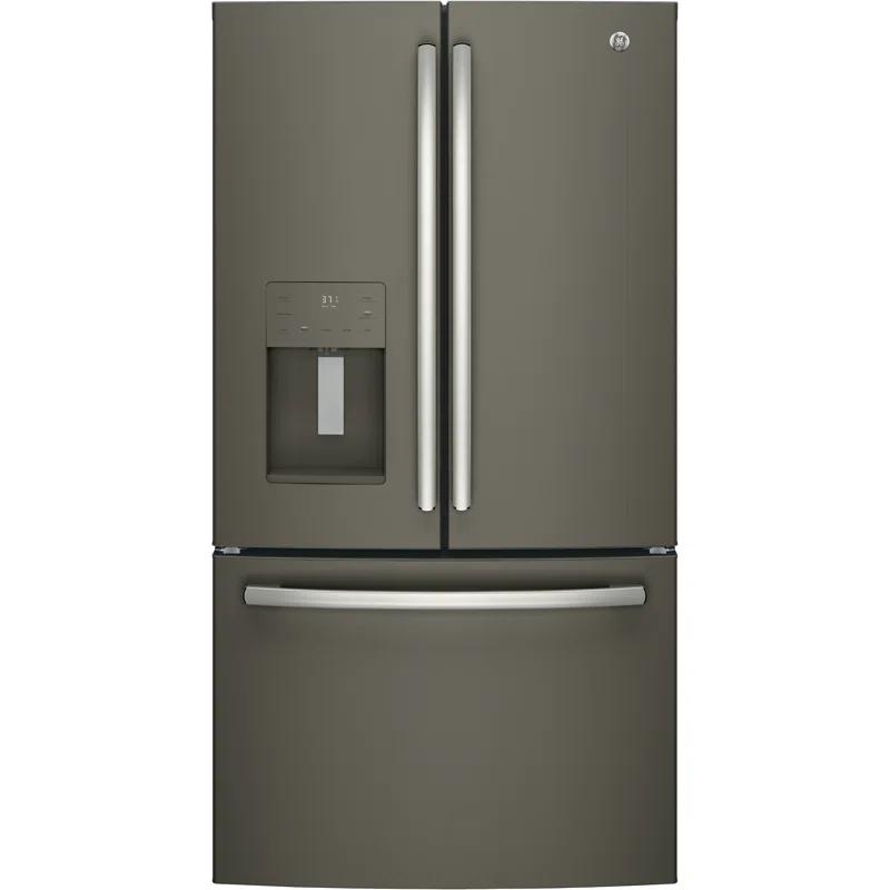 GE Appliances GFE26JMMES GE Appliances 25.5 Cubic Feet Energy Star Smudge-Resistant French Door Refrigerator with Water and Ice Dispenser