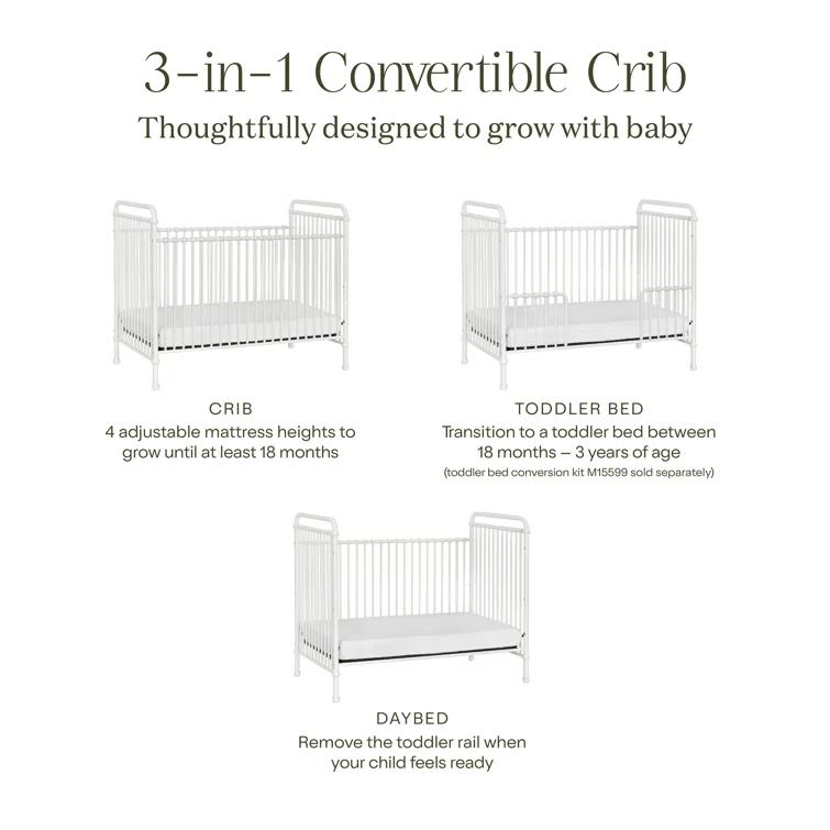 Abigail Greenguard Gold Certified 3 -in-1 Convertible Crib