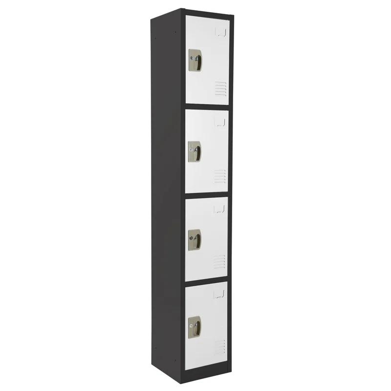 AdirOffice 12'' Wide Steel 4-Tier School and Gym Locker