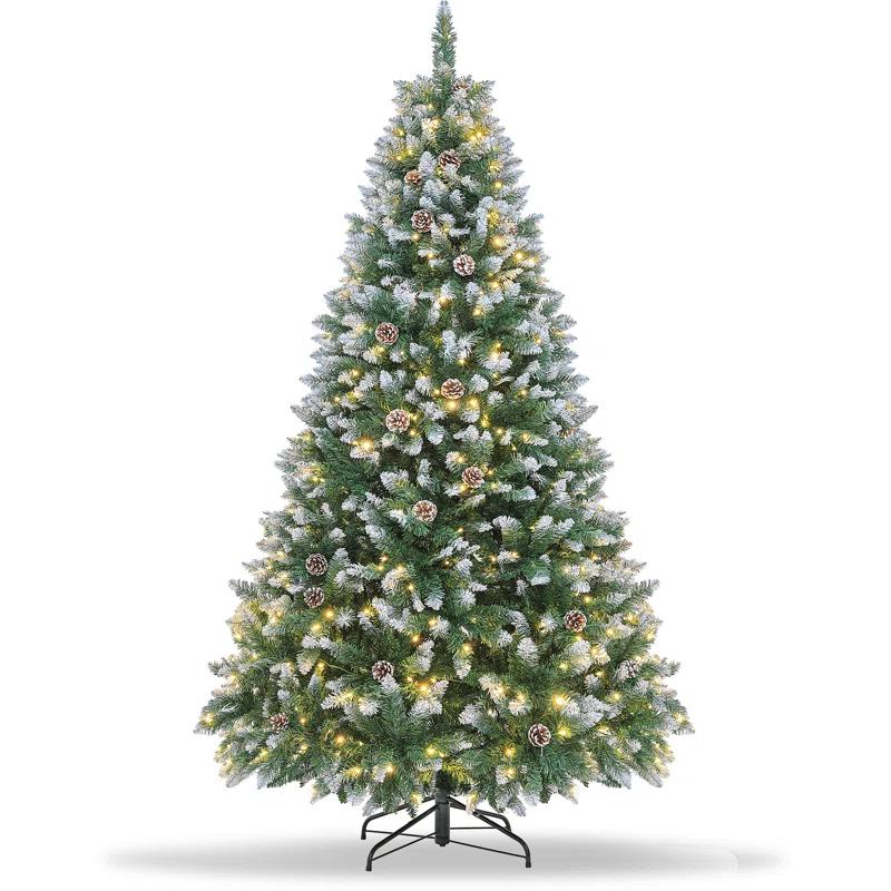 The Holiday Aisle® 6/7.5 FT Pre-Lit Artificial Christmas Tree with Warm White Lights