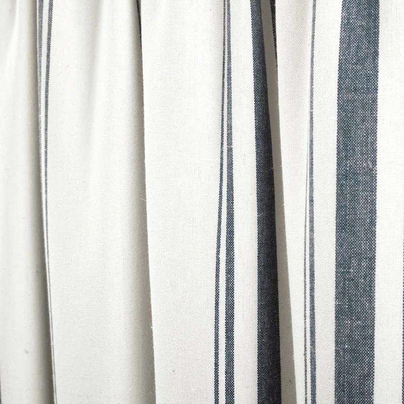 Lush Decor Farmhouse Stripe Striped Ruffled 52'' W Window Valance