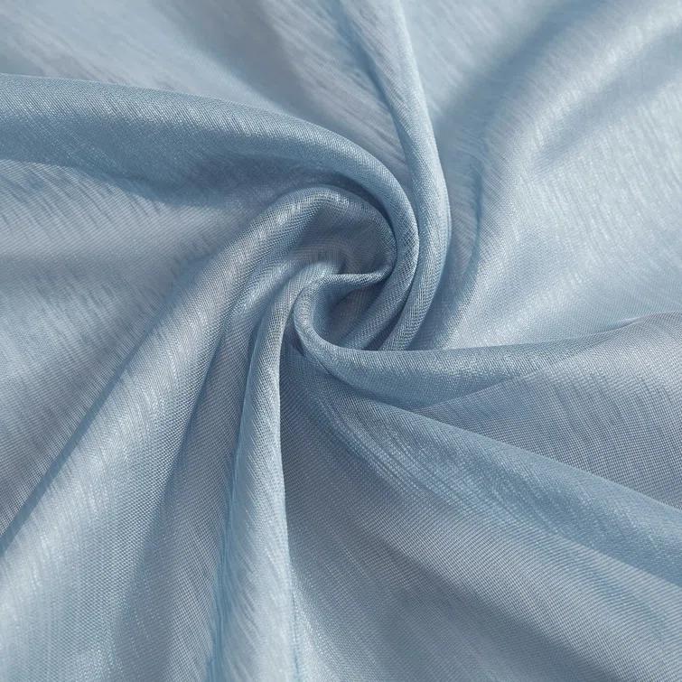 Ebern Designs Lauren Polyester Semi Sheer Curtain Pair (Set of 2)