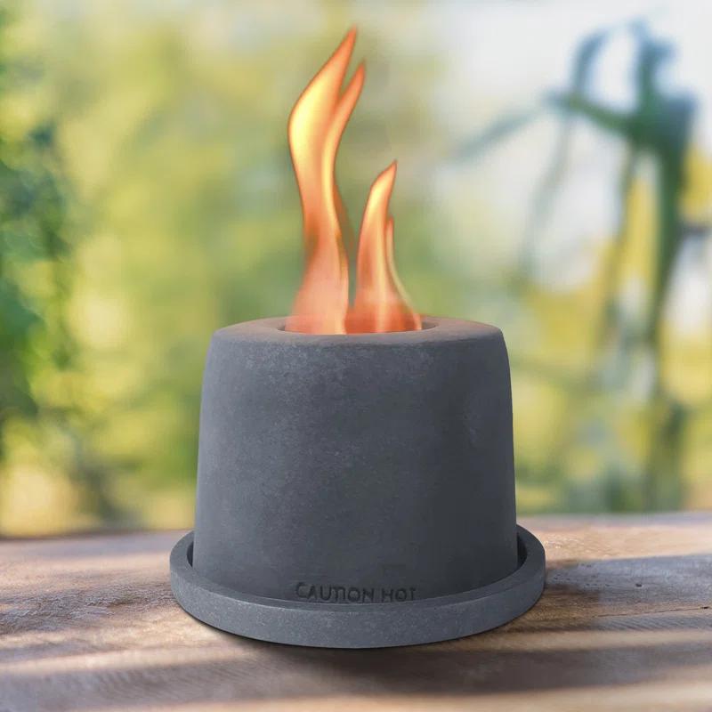 Kante Concrete Bio-Ethanol Smokeless Fire Pit Table