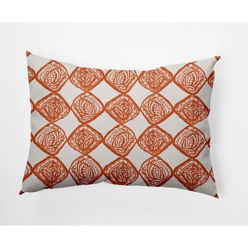 e by design Geometric Indoor/Outdoor Reversible Throw Pillow