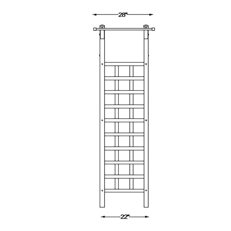 Dura-Trel Providence 28'' W x 64'' D Polyvinyl Chloride (PVC) Arbor in White