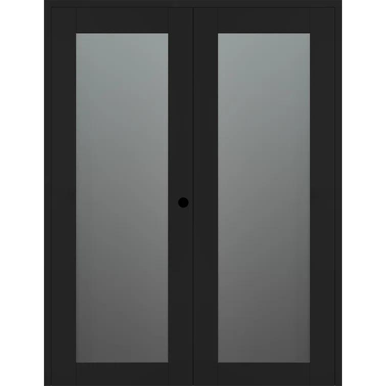 Belldinni Avon 207 Solid Manufactured Wood and Glass Paneled Double French Door & Reviews | Wayfair