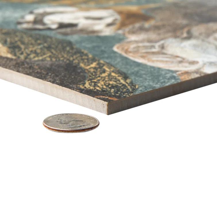 Merola Tile Parete Fiori 24" x 47" Porcelain Natural / Floral Wall & Floor Tile