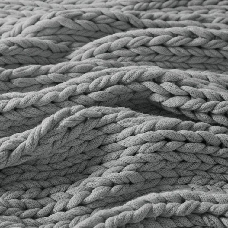 Kelly Clarkson Home Madison Hand Made Chunky Double Knit Throw Blanket