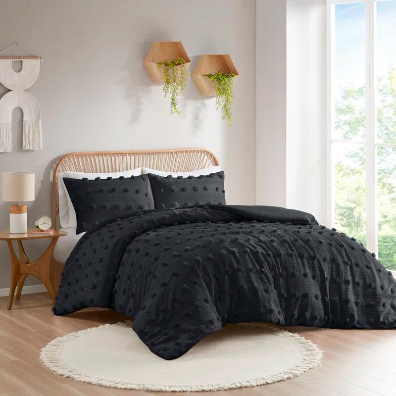 Intelligent Design Clip Jacquard Duvet Cover Set