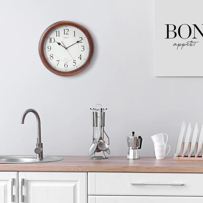Seiko Solid Wood Wall Clock