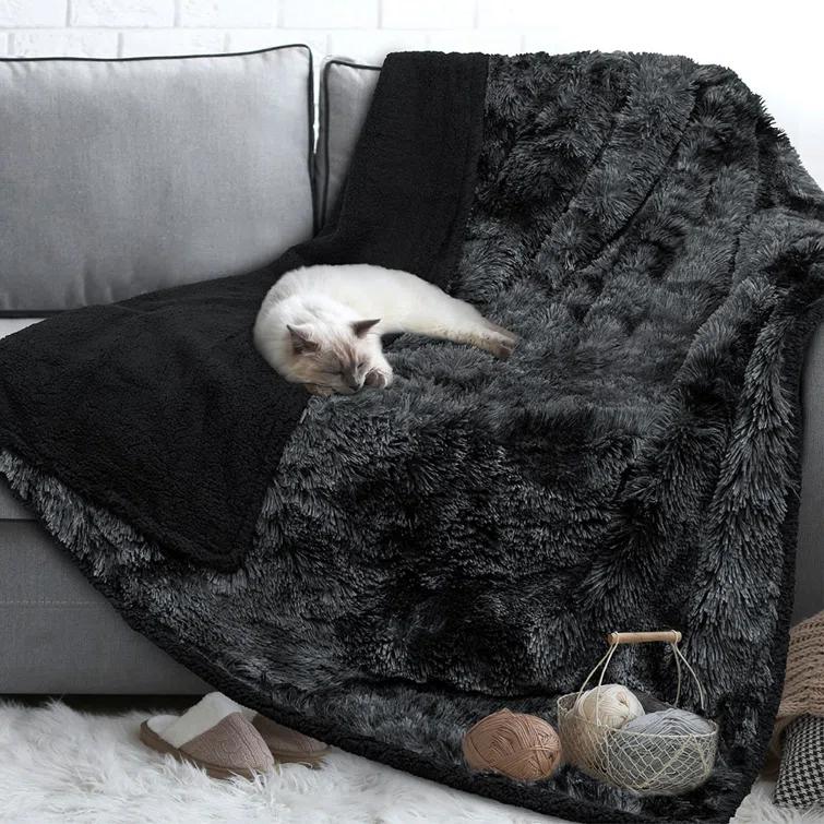 PetAmi Faux Fur Sherpa Pet Blanket